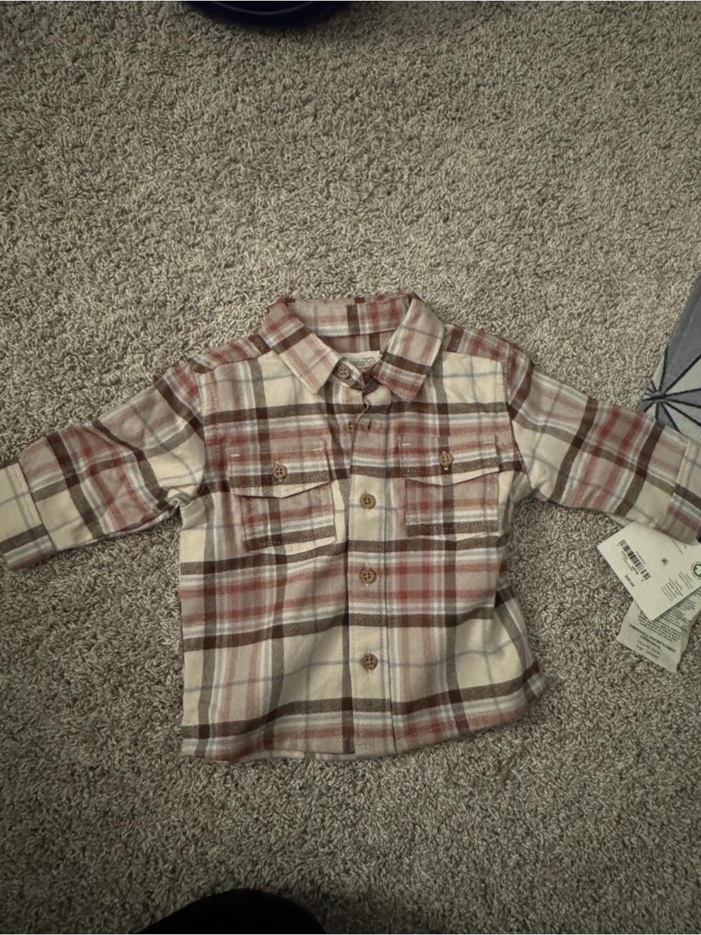 NWT Little planet by Carters 6M red flannel shirt